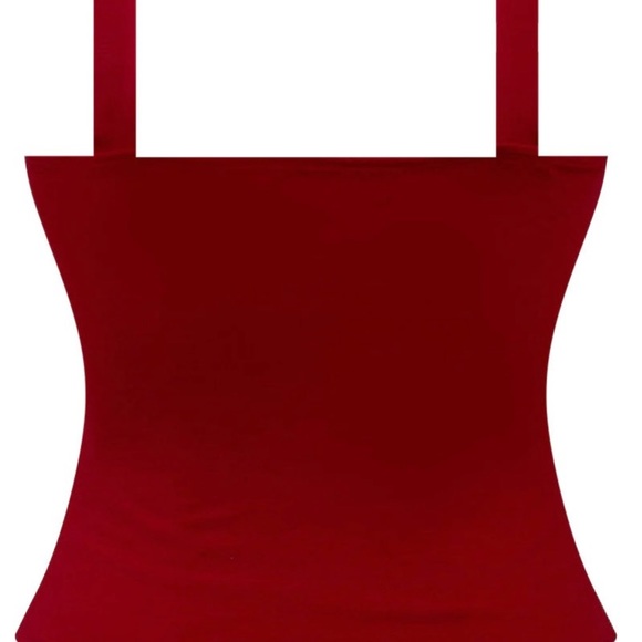NEW Retro Gal Criss Cross Top in Red - Picture 2 of 3
